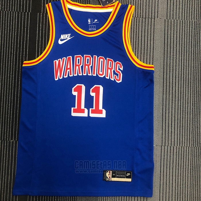 Camiseta Golden State Warriors Klay Thompson #11 75th Anniversary Azul